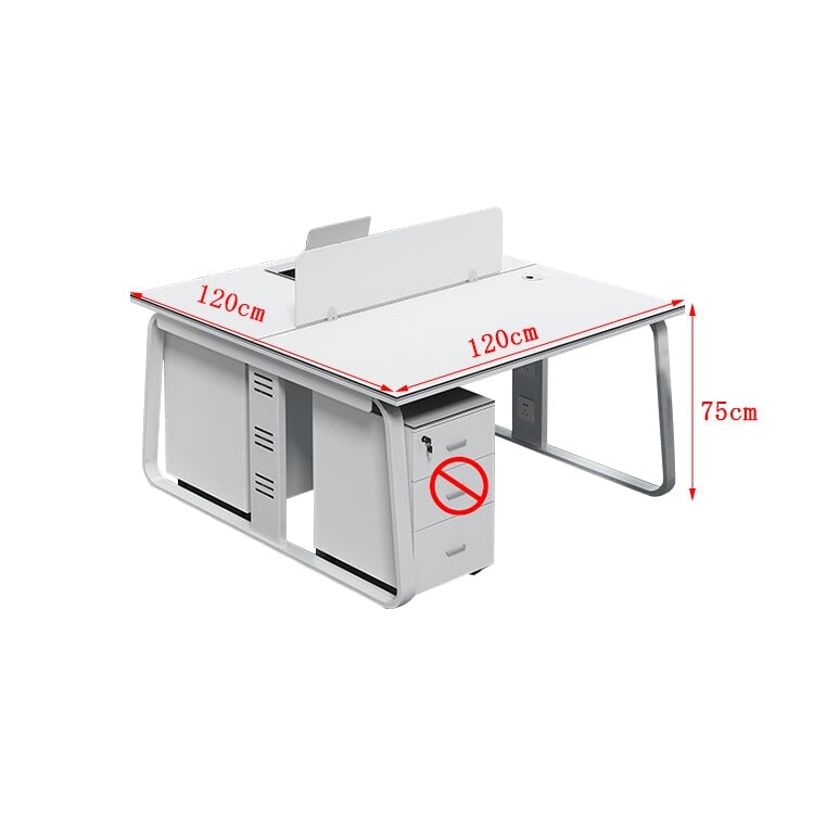 オフィスデスク　メラミン化粧板　スチール脚　ロの字脚　配線ダクト　錠付き　シリンダー錠　サイドワゴン　デスクトップパネル　プラパート　ホワイト　カスタマイズ可能　metamall