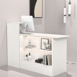 カウンター　受付カウンター　オープン収納　大容量　分類収納　おしゃれ　機能的　ホワイト　ナチュラル　JDT-2210