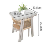 ガーデンテーブル　ガーデンセット　籐風家具　通気性　テーブル　チェア　デザイン性　爽やか　ウォールナット　HWZY-M053