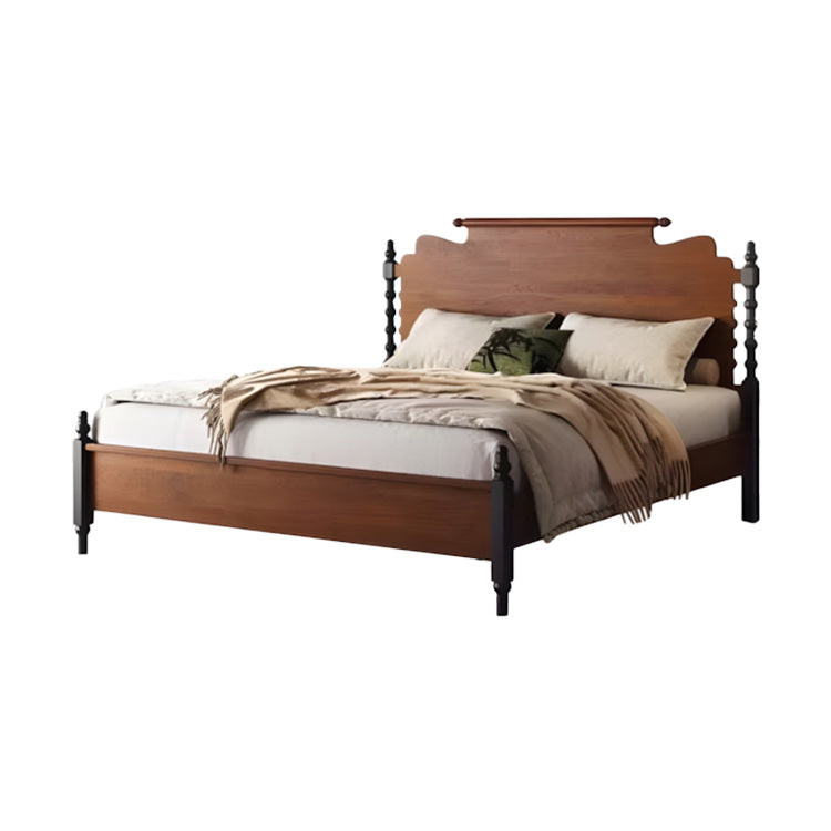 ベッド　寝具　ダブルベッド　天然木　北欧風ベッド　木製ベッド　二人用　快適　エレガント　BED-S048