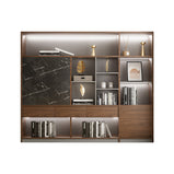 キャビネット　社長用キャビネット　本棚　大容量　エコ素材　オープン収納　蝶番　おしゃれ　木目調　SZ-SG-S01