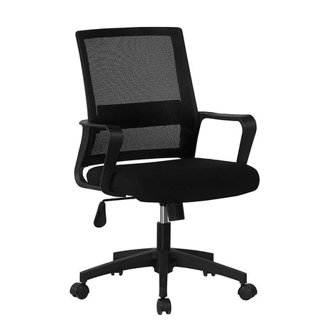 オフィスチェア　デスクチェア　メッシュ　通気性　昇降回転　高反発ウレタン　柔らか　安定性　チェア　オフィスチェア　シンプル　快適　ブラック　BGY-S095