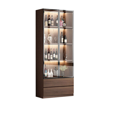 キャビネット　本棚　ワインラック　壁収納　収納棚　ワイン収納　ワイングラスハンガー　高品質　天然木フレーム　プッシュオープン　エコ素材  metamall