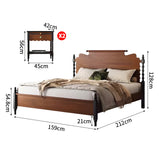 ベッド　寝具　ダブルベッド　天然木　北欧風ベッド　木製ベッド　二人用　快適　エレガント　BED-S048