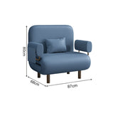 折りたたみ式　ローソファー　カウチソファ　ソファベッド　二人掛け　リクライニング　人間工学　サイド収納　炭素鋼フレーム　コンパクト　オレンジ　BSF-K038 - kaguyasu