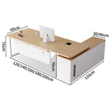 社長デスク　エグゼクティブデスク　オフィスデスク　エコ素材　Ｒ加工　配線孔付き　幕板付き　通気孔付き サイドキャビネット　オープン収納　LBZ-S012