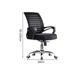 弧状背もたれ　フィット感　ランバーサポート　メッシュ　通気性　リクライニング　五本脚ベース　チェア　オフィスチェア　弾力性　反発力　快適　心地よい　ブラック　グレー　BGY-K-035   kaguyasu