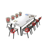 会議テーブル　ミーティングテーブル　会議用テーブル　オフィステーブル　パーティクルボード　ホワイト　シンプル　カスタマイズ可能　HYZ-T124