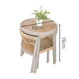 ガーデンテーブル　ガーデンセット　籐風家具　通気性　テーブル　チェア　デザイン性　爽やか　ウォールナット　HWZY-M053