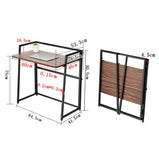 コンパクト　デスク　折りたたみ可能　高耐荷重　メラミン化粧板　補強機構　エッジ加工　ガード　アジャスター　 SNZ-M039　metamall