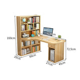 エコ板材　Ｒ仕上げ　Ｌ字型天板　多段式収納棚　機能的　デスク　パソコンデスク　作業用　コーナー設置　シンプル　簡素　実用　カスタマイズ可能　BGZ-K-164   
