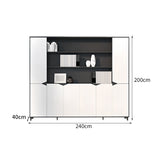 エグゼクティプデスク　事務用デスク　事務机　役員用　オフィス用　長方形　配線ボックス　厚天板　広々天板　安定感　収納スペース　カスタマイズ可能　LBZ-K074