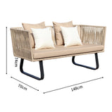 ガーデンソファ　ガーデンテーブル　屋外家具　籐風家具　ラタン風家具　人工ラタン　高密度ウレタンフォーム　PEラタン　カスタマイズ可能　HWZY-M-003