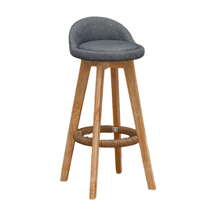 業務用チェア　ハイチェア　カウンターチェア　チェア　イス　椅子　360°回転可能　ウッドフレーム　ラバーウッド　高密度ウレタンフォーム　オイルレザー張地　クロス張地　シンプルモダン　グレー　ホワイト　カスタマイズ可能　YZ-M-032