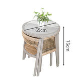 ガーデンテーブル　ガーデンセット　籐風家具　通気性　テーブル　チェア　デザイン性　爽やか　ウォールナット　HWZY-M053