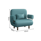 折りたたみ式　ローソファー　カウチソファ　ソファベッド　二人掛け　リクライニング　人間工学　サイド収納　炭素鋼フレーム　コンパクト　オレンジ　BSF-K038 - kaguyasu