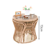 ガーデンテーブル　ガーデンセット　籐風家具　通気性　テーブル　チェア　デザイン性　爽やか　ウォールナット　HWZY-M053