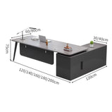 デスク　役員デスク　エグゼクティブ　広い天板　キャビネット　大容量　スチールフレーム　幕板　配線穴キャップ　落ち着き　木目調　LBZ-C064