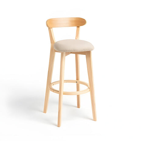 木製オフィスチェア　カウンターチェア　天然木フレーム　椅子　背もたれ　シンプルモダン　BTY-M-006