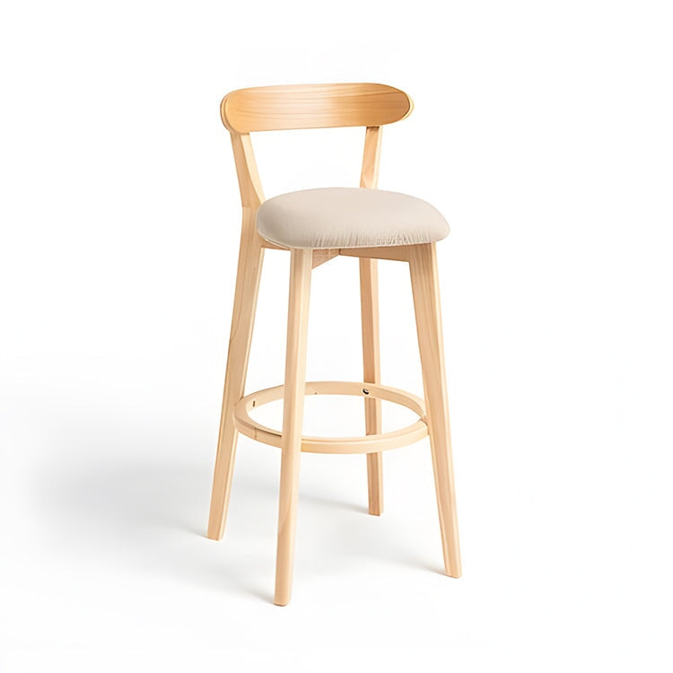 木製オフィスチェア　カウンターチェア　天然木フレーム　椅子　背もたれ　シンプルモダン　metamall