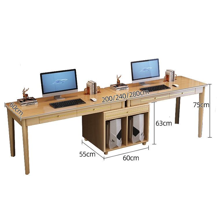 デスク　ワークデスク　パソコンデスク　作業用　室内　ラバーウッド　木目　ゆとり　丸み　角丸加工　引き出し　収納　キャビネット　モダン　ミニマル　簡素　metamall