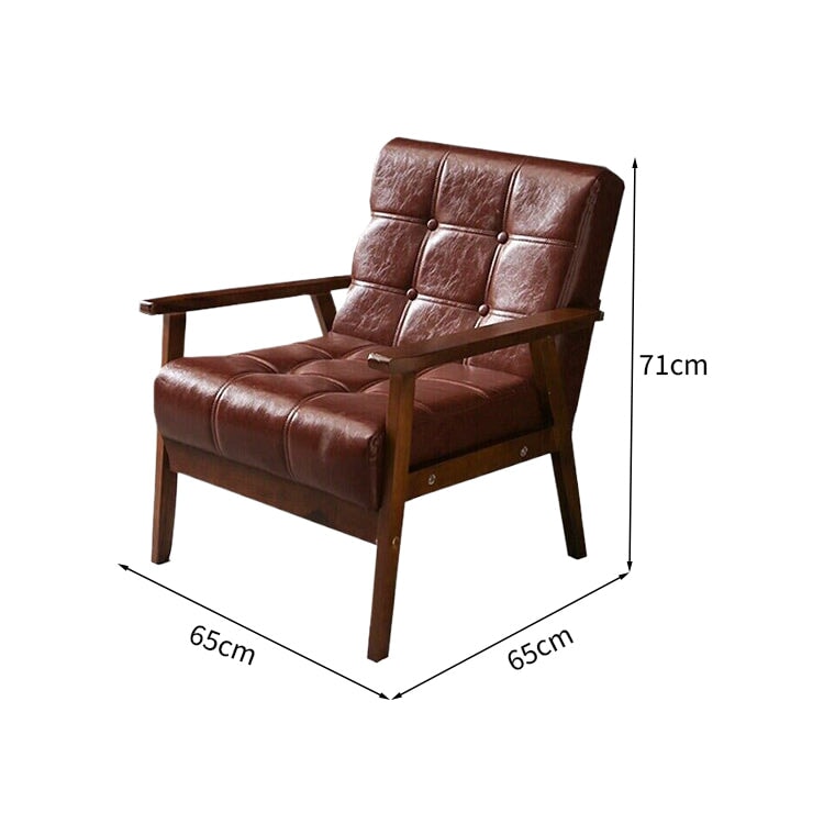 北欧風　シンプル　モダン レトロ　2人掛け　ソファチェア　無垢材 　アパート　マンション　レザーアート　SFY-K-002 kaguyasu