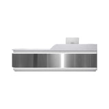 サービス台　ハイカウンター　レジカウンター　エコ素材　ロゴ入れ可能　広いスペース　LEDライト付き　バイカラー　ホワイト　カスタマイズ可能　metamall