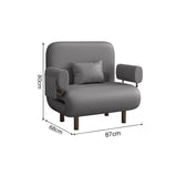 折りたたみ式　ローソファー　カウチソファ　ソファベッド　二人掛け　リクライニング　人間工学　サイド収納　炭素鋼フレーム　コンパクト　オレンジ　BSF-K038 - kaguyasu