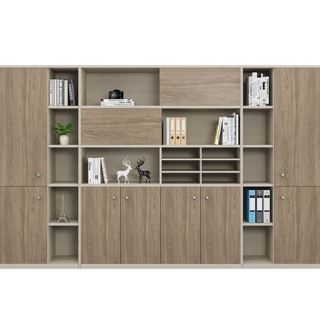 大容量　オフィスキャビネット　ファイリングキャビネット　書類整理棚　分類収納　メラミン化粧板　ハンガーパイプ　台輪付き　カスタマイズ可能　CWG-M018