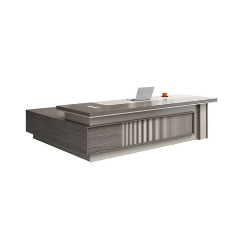 事務用デスク　おしゃれ　エグゼクティブデスク　役員テーブル　オフィスデスク　配線ボックス　引き出し　ゆとり　どっしり　ウォールナット　カスタマイズ可能　LBZ-M060