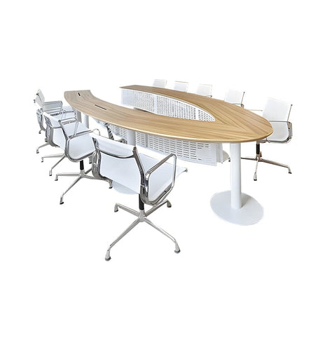 会議テーブル　ミーティングテーブル　会議机　ワークデスク　オフィスデスク　シンプル　エコ素材　ラバーウッド　天然木　スチールフレーム　ナチュラル　カスタマイズ可能　HYZ-M048