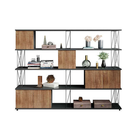 キャビネット　オフィス整理棚　オフィスキャビネット　スチールフレーム　分類収納　インテリア性　シンプル　モダン　CWG-M-099