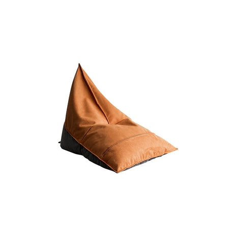 リビングビーズソファー　シンプルモダン　バイカラーデザイン　ポリエステル生地　ファスナー付き　カバーリング　洗い替え可能　取っ手付き　ポケット付き　オレンジ　BSF-M055