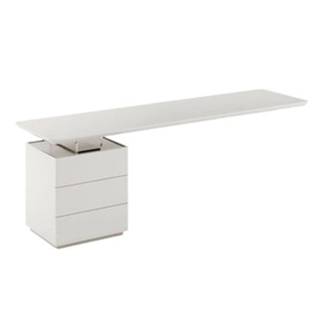 事務　用　テーブル　おしゃれ　エグゼクティブデスク　役員テーブル　オフィスデス　引き出し　ベニヤ合板　アクリル　ゆとり　シンプル　モダン　ホワイト　カスタマイズ可能　LBZ-M055