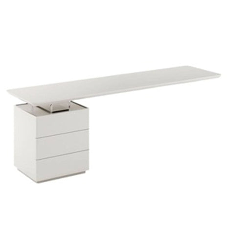 事務　用　テーブル　おしゃれ　エグゼクティブデスク　役員テーブル　オフィスデス　引き出し　ベニヤ合板　アクリル　ゆとり　シンプル　モダン　ホワイト　カスタマイズ可能　LBZ-M055
