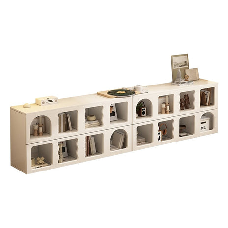 サイドボード　リビングボード　格子収納　分類収納　メラミン化粧板　焼付塗装　大サイズ対応可能　脚付きデザイン　ホワイト　metamall