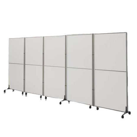 キャスタ付きパーテーション　パーティション　オフィスパーティション　アルミ合金　ストッパー付き　キャスター付き　折り畳み式　ホワイト　ブラック　カスタマイズ可能　BGGB-M-006