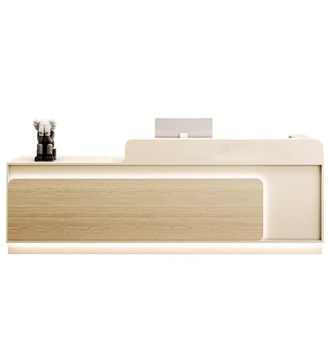 受付カウンター　受付台　レジ台 店舗　おしゃれ　ナチュラルテイスト　分類収納　焼付塗装　LEDテープライト　上部天板付き　オールホワイト　カスタマイズ可能　JDT-M030　metamall