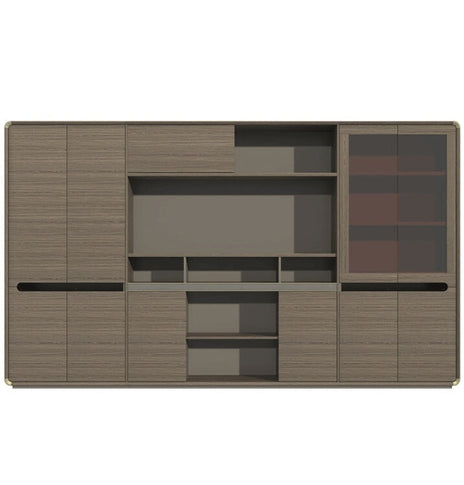 分類収納　ワニス塗装　木目調　オフィスキャビネット　ファイリングキャビネット　木製書庫　書類整理棚　シック　優しい　ブラウン　カスタマイズ可能　CWG-M008