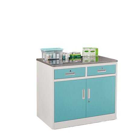 医療用キャビネット　シンプル　医療用キャビネット　ドクターキャビネット　作業台　大容量収納　引出し付き　錠付き　ストッパー付き　キーキャップ付き　扉付き　ホワイト　metamall