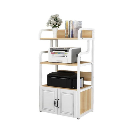 オフィス用収納ラック　オフィスラック　オフィス収納 スチールフレーム　扉付きデザイン　コンパクト　省スペース　空間利用率向上　ホワイト　metamall