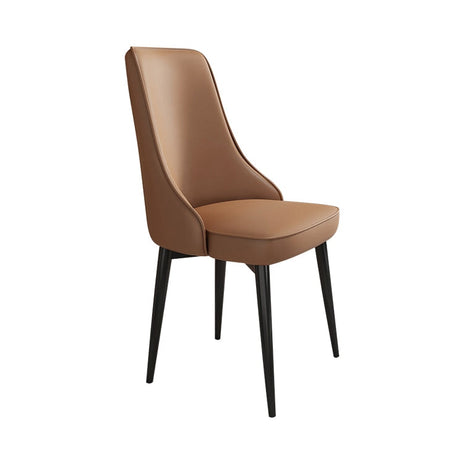 チェア　上質　ダイニングチェア　PUレザー生地　高密度ウレタンフォーム　ラテックスクッション　スチール脚　焼付塗装　高耐荷重　カーキ　YZ-M034　metamall