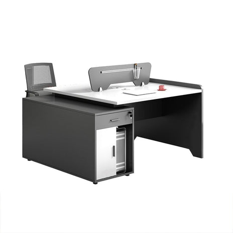 職場 用 デスク　様々な空間に合わせやすい　サイドキャビネット　錠付き　シリンダー錠　メラミン化粧板　MDF　デスクトップパネル　配線孔　ブラック　カスタマイズ可能　BGZ-M008　
