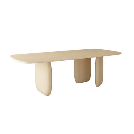 リビングテーブルセット　コーヒーテーブル　休憩室　待合室　木目調　ワニス仕上げ　角丸　レトロ調　シンプル　ナチュラル　カスタマイズ可能　JDZH-M-035