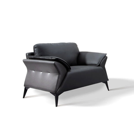 リビングセットソファ　オフィスソファ　PVCレザー生地　高密度ウレタンフォーム　スチール脚　シンプルデザイン　ブラック　カスタマイズ可能　JDSF-M006