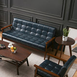 北欧風　シンプル　モダン レトロ　2人掛け　ソファチェア　無垢材 　アパート　マンション　レザーアート　SFY-K-002   kaguyasu