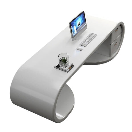 高級　デスク　重厚感　エグゼクティブデスク　プレジデントデスク　デザイナーズ　重厚感　高耐荷重　長持ちしやすい　ホワイト　カスタマイズ可能　LBZ-M021