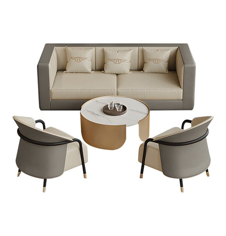 応接ソファ　応接セット　ウレタン　スチール　おしゃれ　エレガント　カジュアル　グレー　カスタマイズ可能　metamall