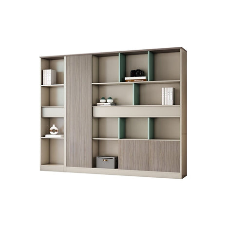 分類収納　メラミン化粧板　台輪付き　収納棚　オフィスキャビネット　キャビネット　木製書庫　ハンガーパイプ　シック　カスタマイズ可能　CWG-M017