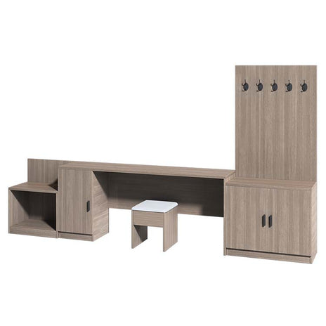 大容量キャビネット　キャビネット　ホテル客室向け　業務用　木目調　ハンガーボード付き　エコ素材　扉付き収納　ナチュラル　カスタマイズ可能　JDGZ-M-007